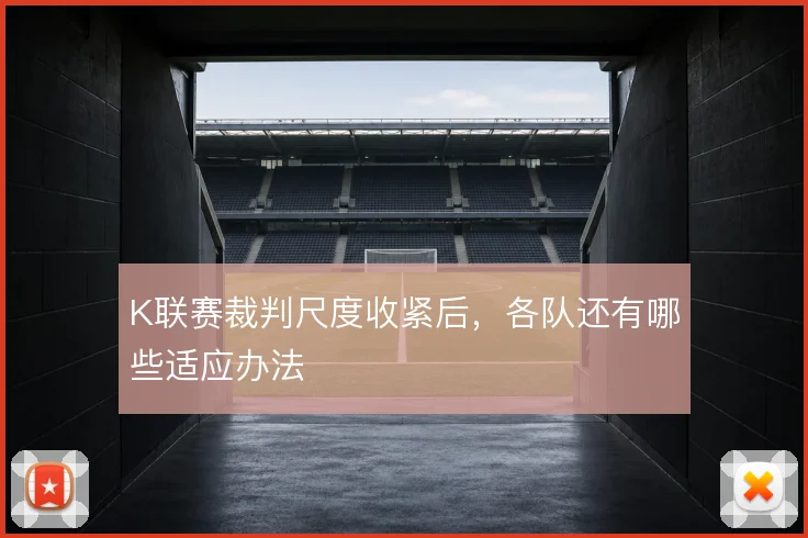 K联赛裁判尺度收紧后,各队还有哪些适应办法